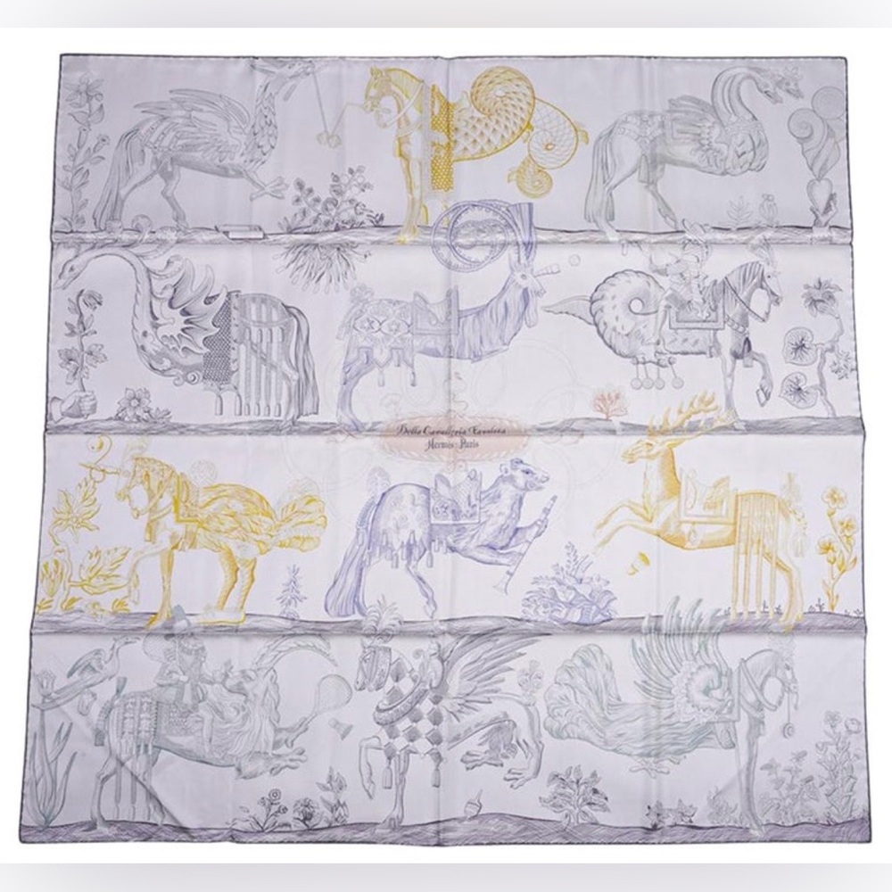 Hermès Della Cavalleria Favolosa Scarf 36*36inch